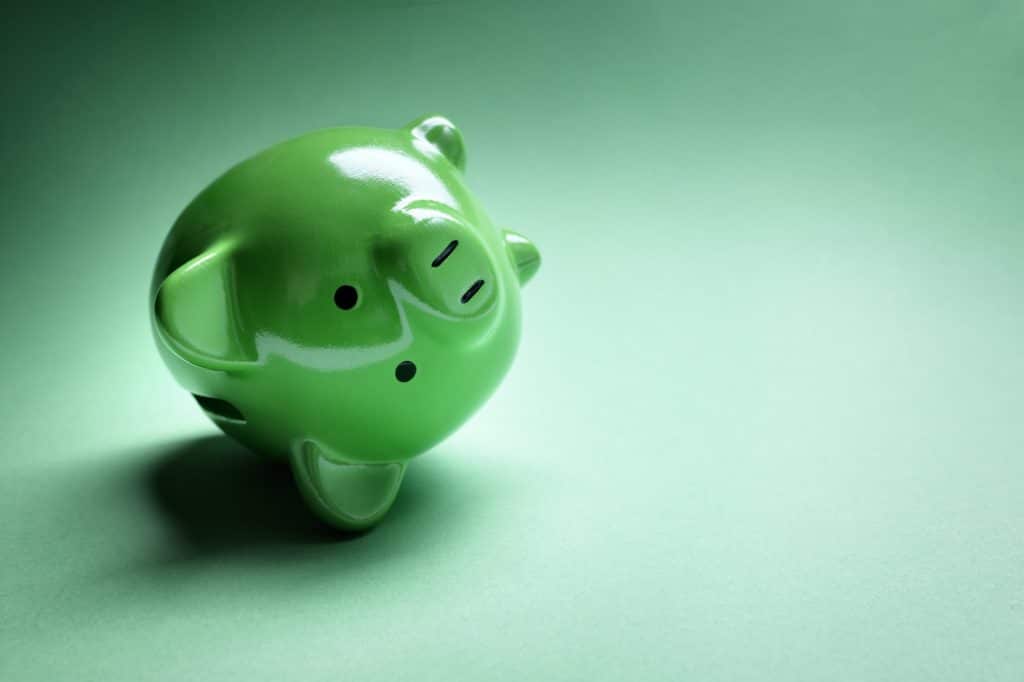 Piggy bank financial money problems
