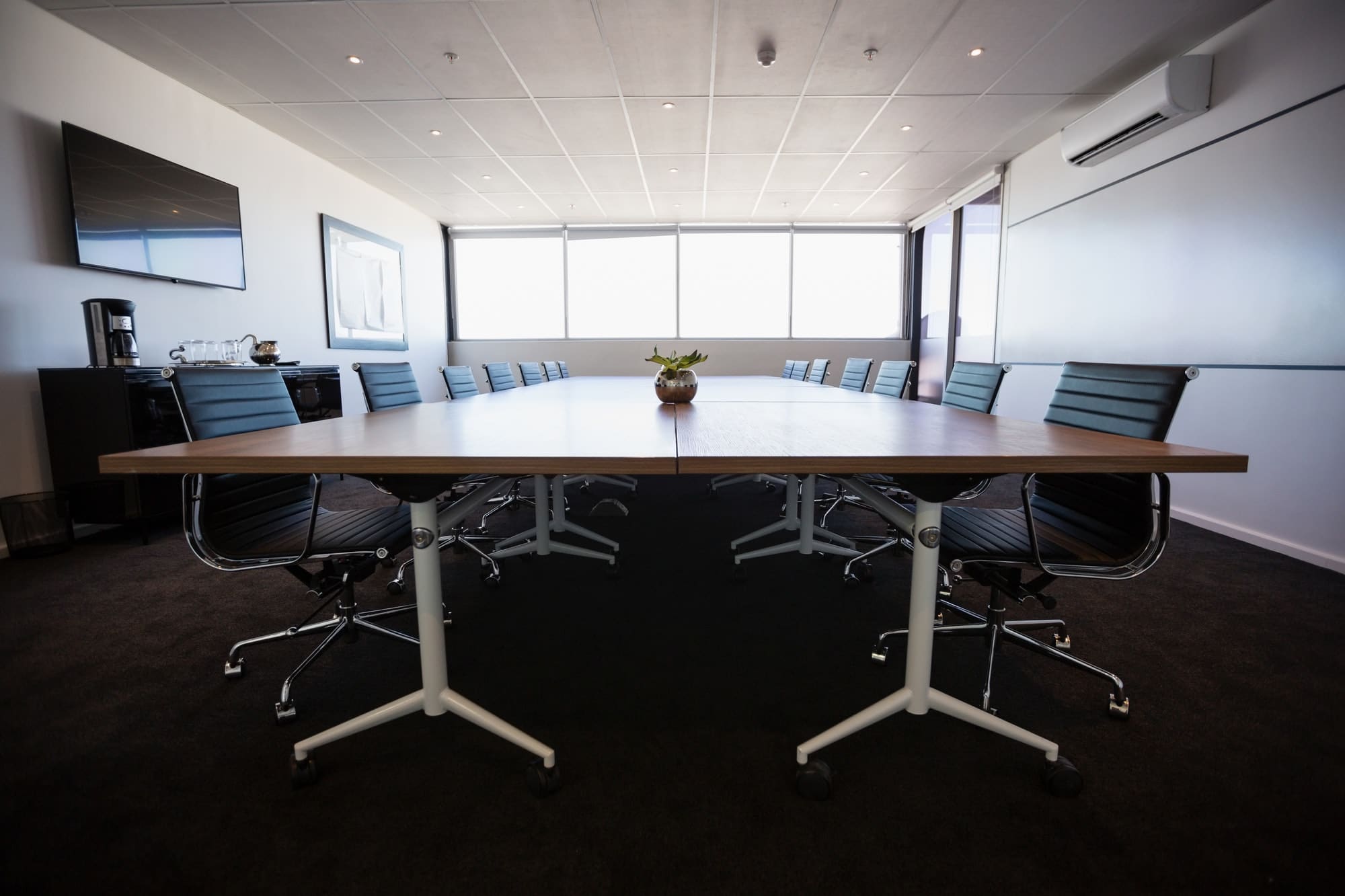 Empty modern meeting room